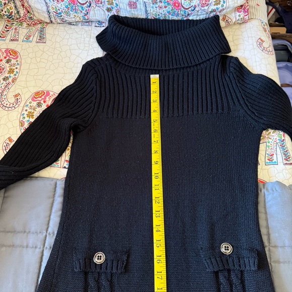 Tahari | Black Turtle Neck Sweater Dress | Size 0 - Picture 7 of 8